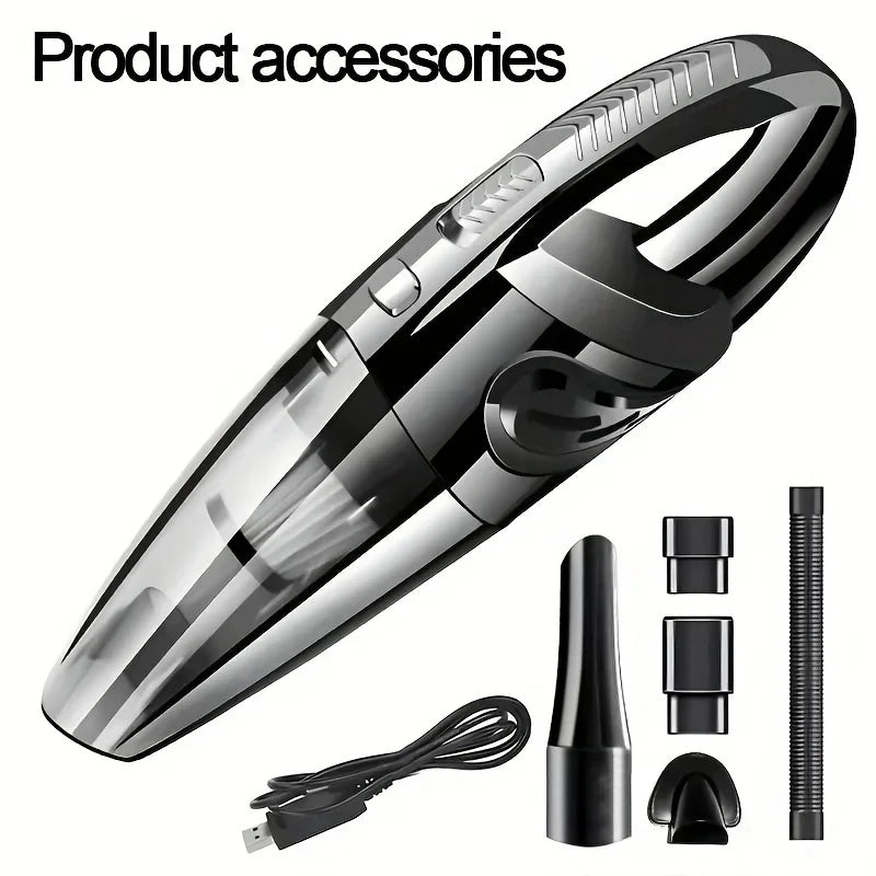 Car Cordless Vacuum Cleaner - High-Capacity Portable for Car Cleaning with Upgraded Aluminum Blade Suction Port, Powerful Motor