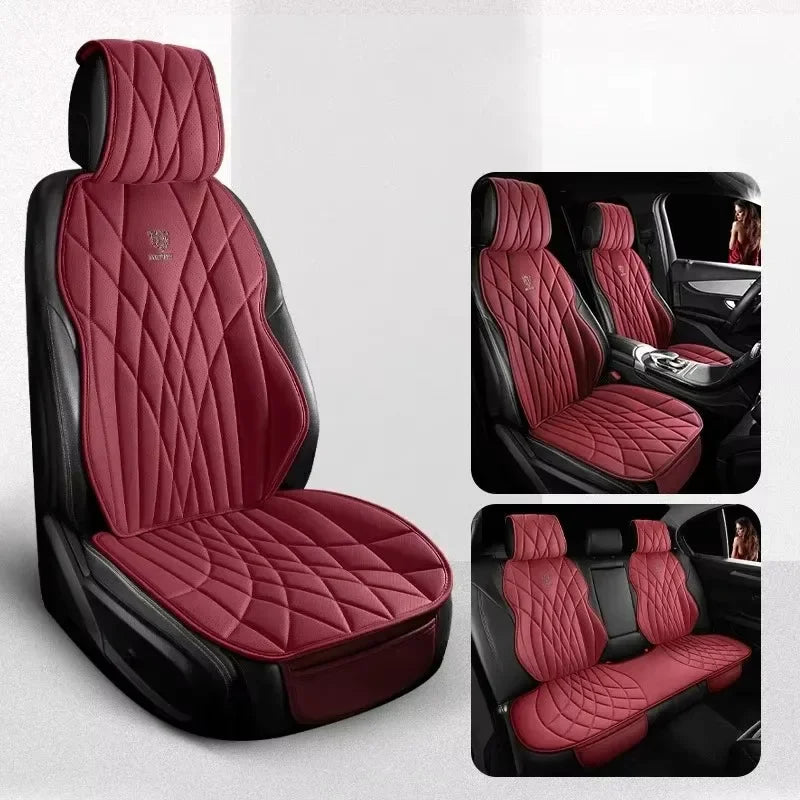 Universal Car Seat Cover Set Leather Car Seat Protective Covers Car Accessories Interior Comfortable Auto Seat Cushion Full Set