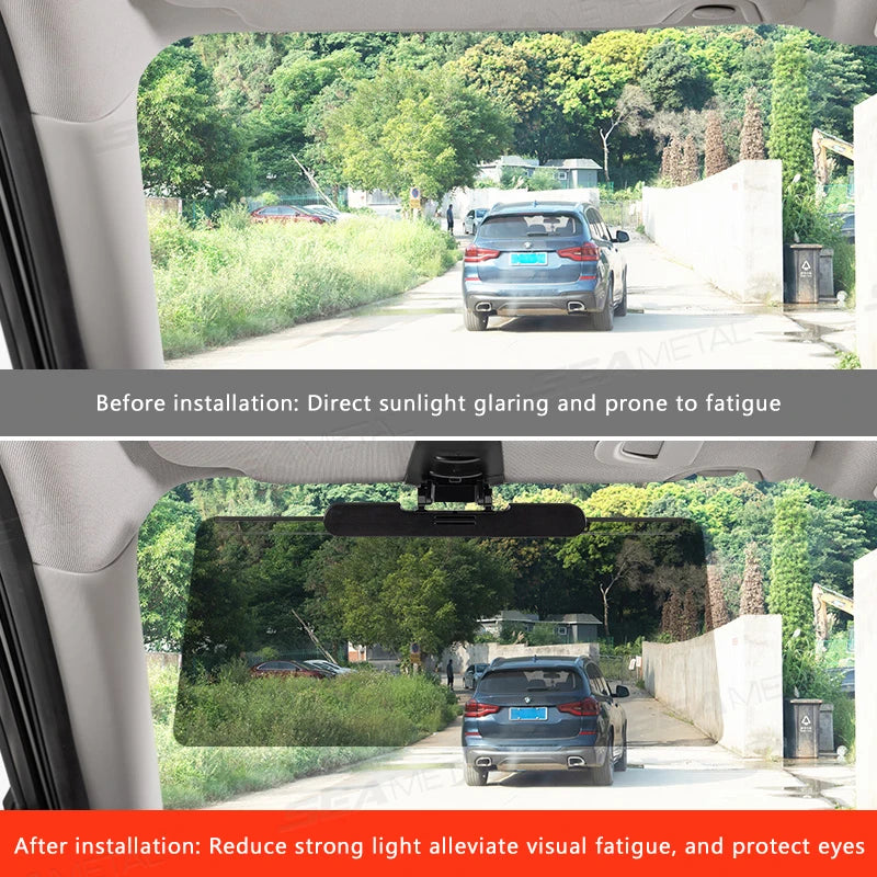 BLALION Car Sun Visor Universal Rotatable Adjustable Anti-Dazzle Anti-UV Polarized Sunshade Plate Clear Vision Anti-Glare Parts