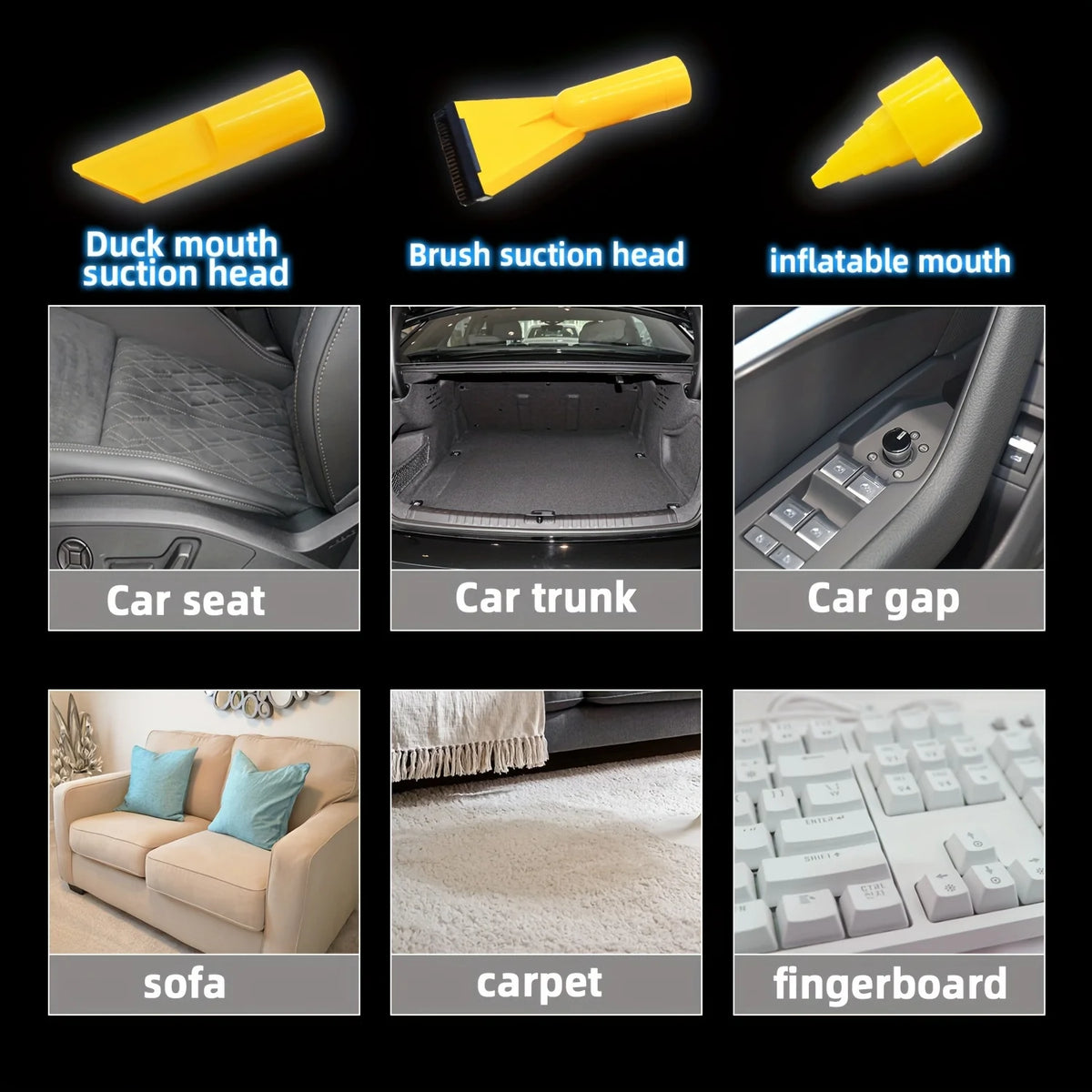 Multifunctional portable car vacuum cleaner dual purpose home car high power wet dry universal cleaning dust removal artifact