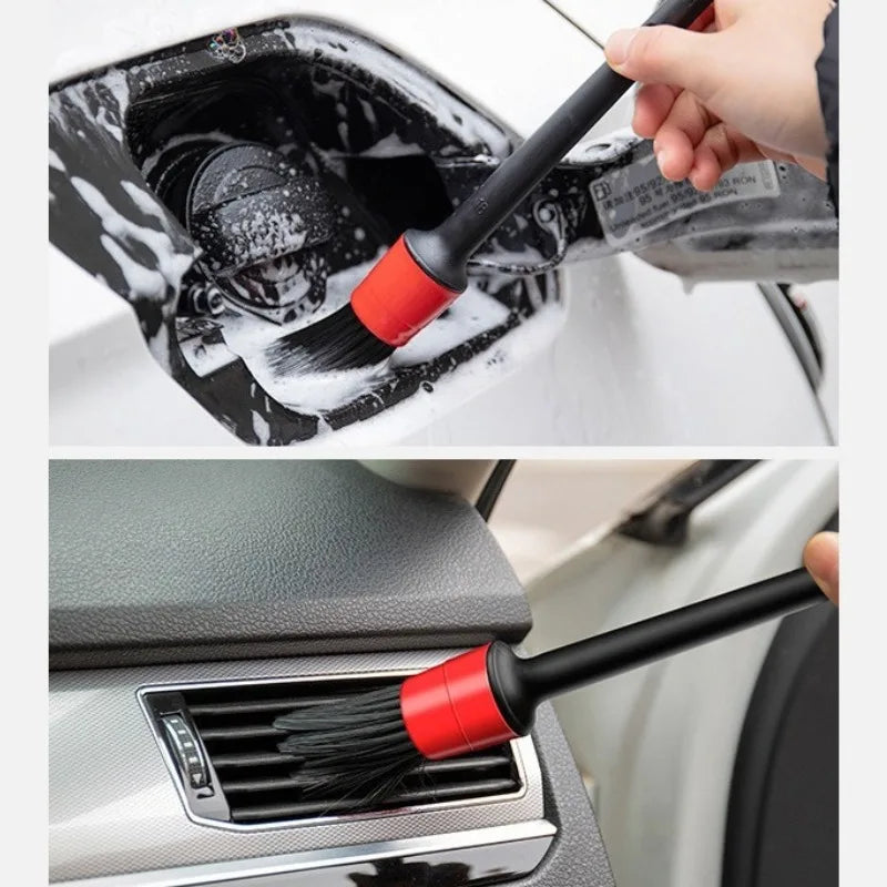 Car Cleaning Brush Kit Automotive Detail Brushes For Car Interior Detailing Brush Set Wheel Rims Clean Brush Plastic