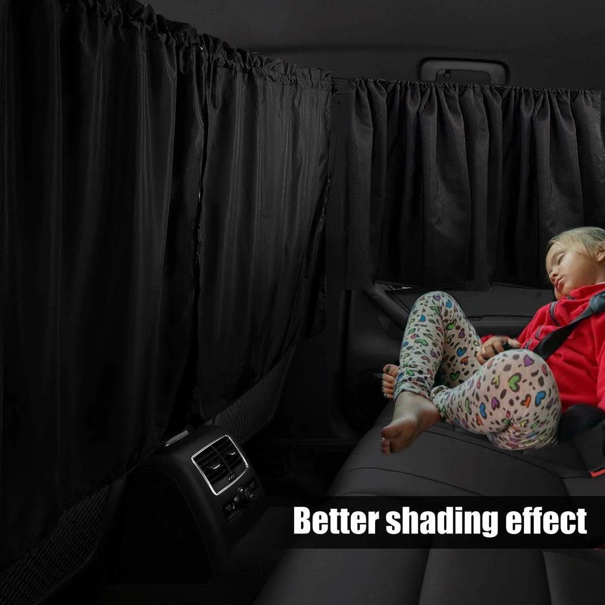 Car Blackout Curtains Sunshade Side Windows Car Partition Curtains Between the Front and Rear Seats Car Privacy Curtains Travel