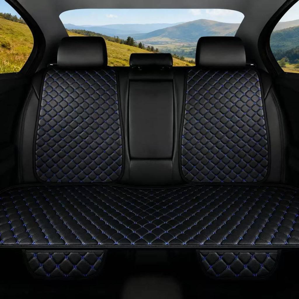 Car seat cushion leather all season universal 7-piece set, single seat anti slip, wear-resistant, no tie, portable rear five sea
