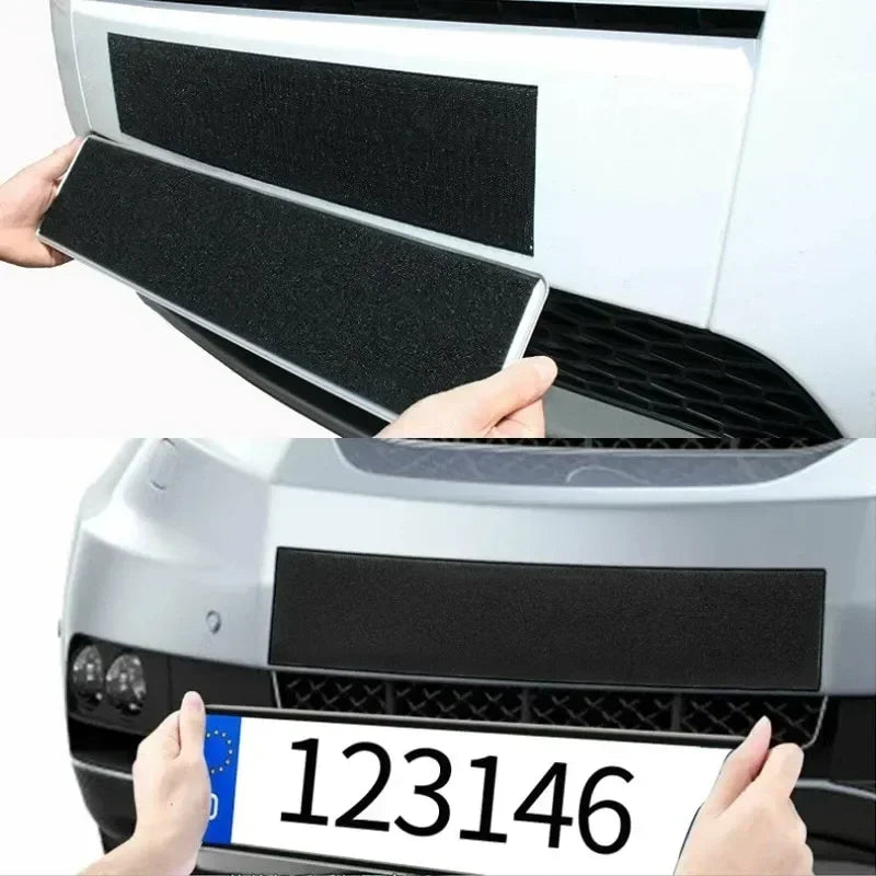 2Pcs Frameless License Plate Holder Harmless Polyester Adhesive Number Plate Holder Durable Car Plate Frame Holder Accessories