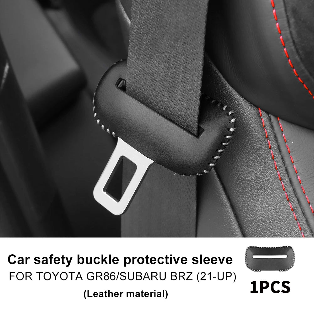 Universal Car Seat Belt Buckle Clip Protector leather Interior Button Case Anti-Scratch Cover Safety Accessories Small Size