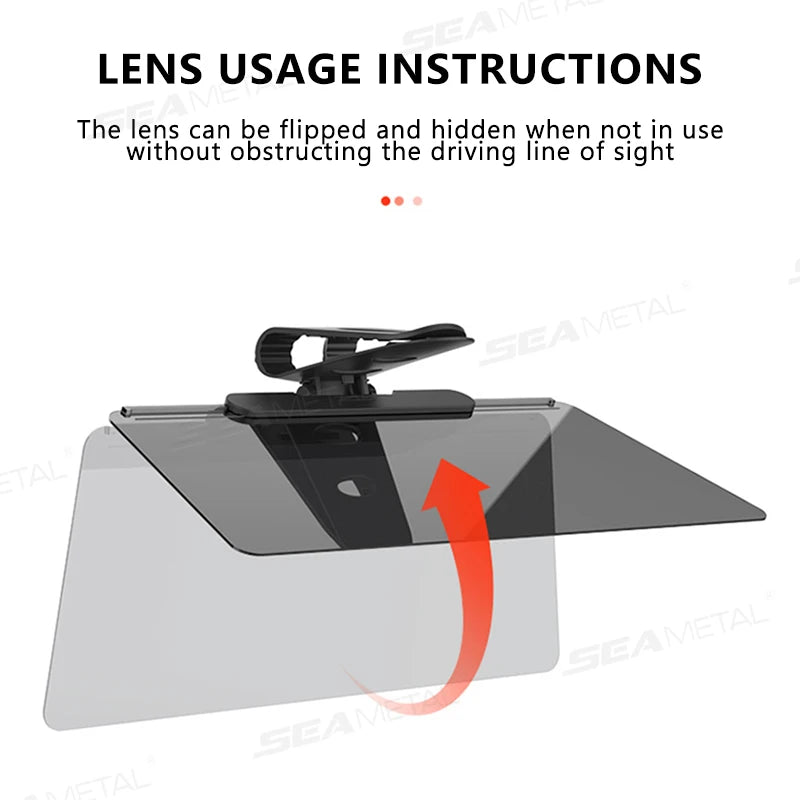BLALION Car Sun Visor Universal Rotatable Adjustable Anti-Dazzle Anti-UV Polarized Sunshade Plate Clear Vision Anti-Glare Parts