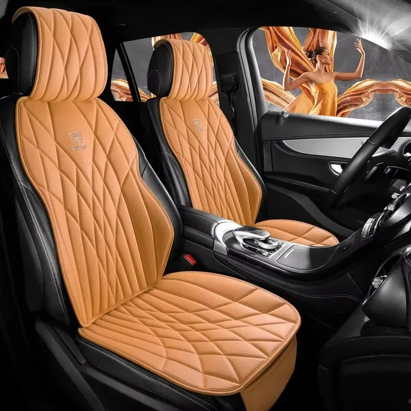 Universal Car Seat Cover Set Leather Car Seat Protective Covers Car Accessories Interior Comfortable Auto Seat Cushion Full Set