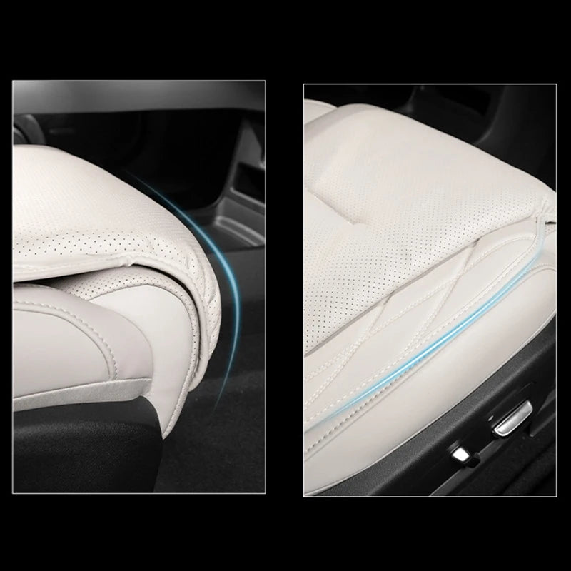 Super Comfort Nappa Leather Car Seat Cover Soft Seat Thicken Cushion Four-season Universal Luxury Auto Nterior Upgrade Men Women