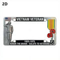 Commemorative Anniversary License Plate Frame 12x6 Inch Metal Auto Plate Holder Patriotic Collector Car Accessory