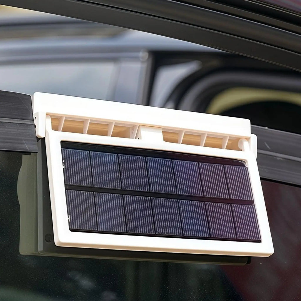 Portable Solar Car Cooler Fan USB Rechargeable Automobile Air Vent Ventilator Cooling Fans Outer Solar Panel Auto Electronics
