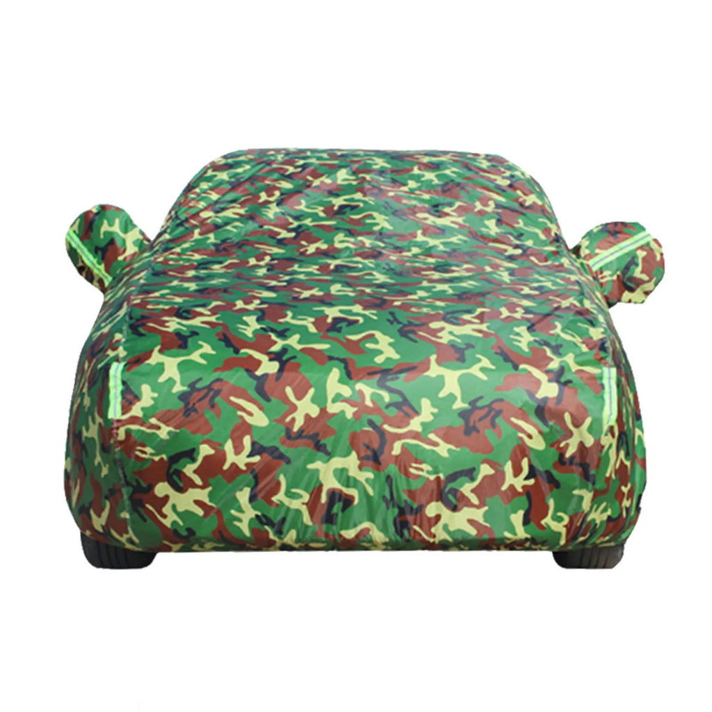 Car Cover All-weather Protection Full Covers with Reflective Strip Camouflage Style Auto Cover Sunscreen Protection