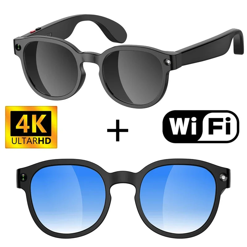 AI Smart Glasses Translation 800W Camera HD Photo Video Voice Call Waterproof Bluetooth Listening To Music Motorcycle Glasses