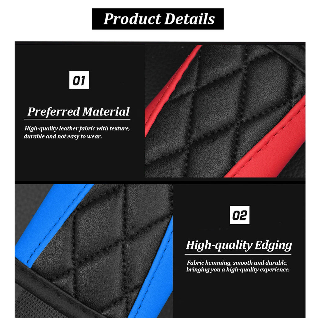 Universal PU Leather Car Seat Belt Cover Protector Two-tone Safety Belt Shoulder Pad Cushions Car Accessories