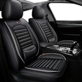 Universal Leather Car Seat Covers for SUVs  Sedans Trucks Breathable Elegant Easy-Clean Comfortable Fit Airbag Port Waterproof