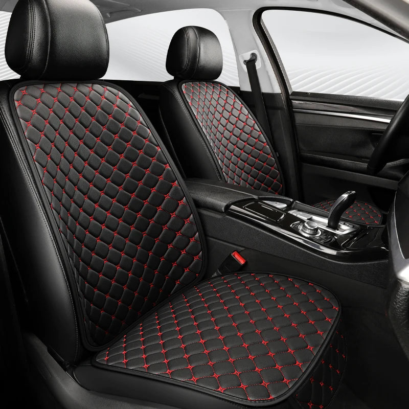 Car seat cushion leather all season universal 7-piece set, single seat anti slip, wear-resistant, no tie, portable rear five sea