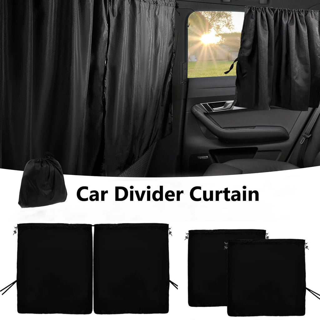 Car Blackout Curtains Sunshade Side Windows Car Partition Curtains Between the Front and Rear Seats Car Privacy Curtains Travel