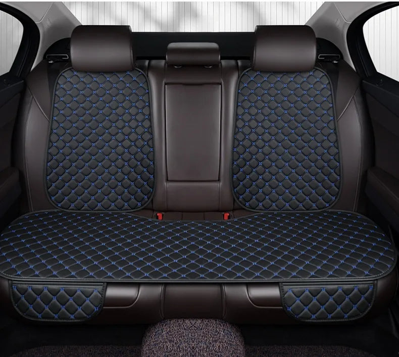 Car Seat Cover Universal PU Leather Seat Cushion Protective Cover Auto Protector Pad with Storage Pocket Four Seasons