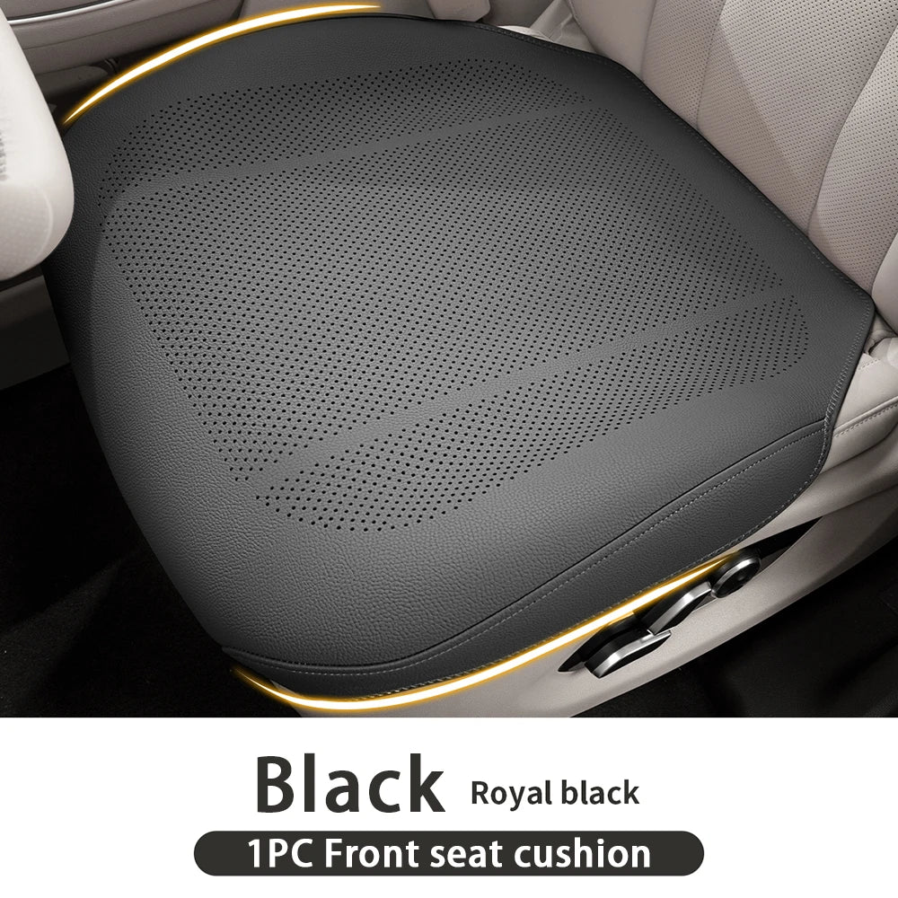 Universal Car Seat Cushion Leather Thin Breathable Hole Summer Car Interior Seat Cover Four Seasons Automotive Parts