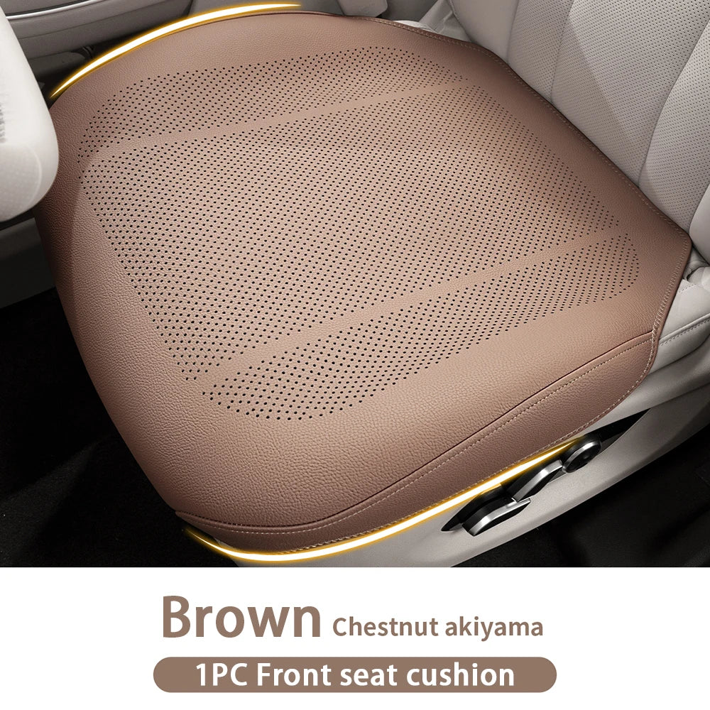 Universal Car Seat Cushion Leather Thin Breathable Hole Summer Car Interior Seat Cover Four Seasons Automotive Parts