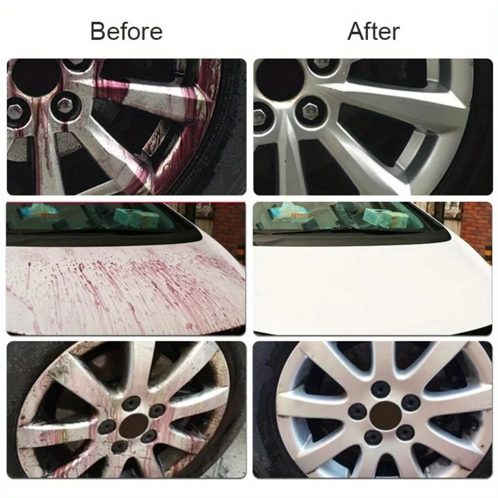 H4Cacle Car Paint & Wheel Iron Particles Powder Cleaning Super Rust Dust Remover Spray Metal Surface Defender Auto Rim Cleaner