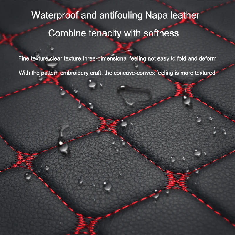 Universal Full Set PU Leather Car Seat Covers Front & Rear Four-Season Breathable Seat Cushion Anti-Slip Auto Seat Protector