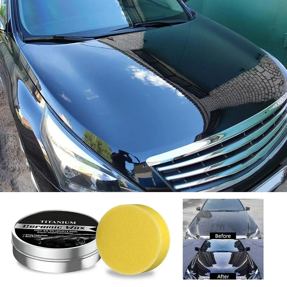 All In One Car Care Ceramic Wax Build Glossy Protective Layer Repair Tiny Paint Scratches Improve Overall Vehicle Surface Bright