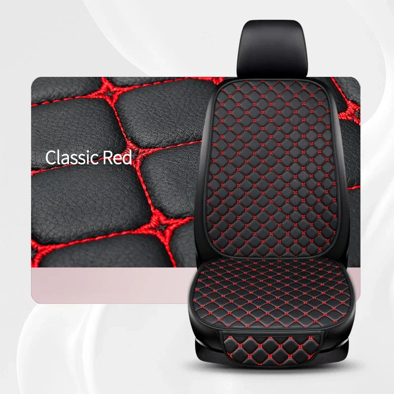 Car Seat Cover Universal PU Leather Seat Cushion Protective Cover Auto Protector Pad with Storage Pocket Four Seasons