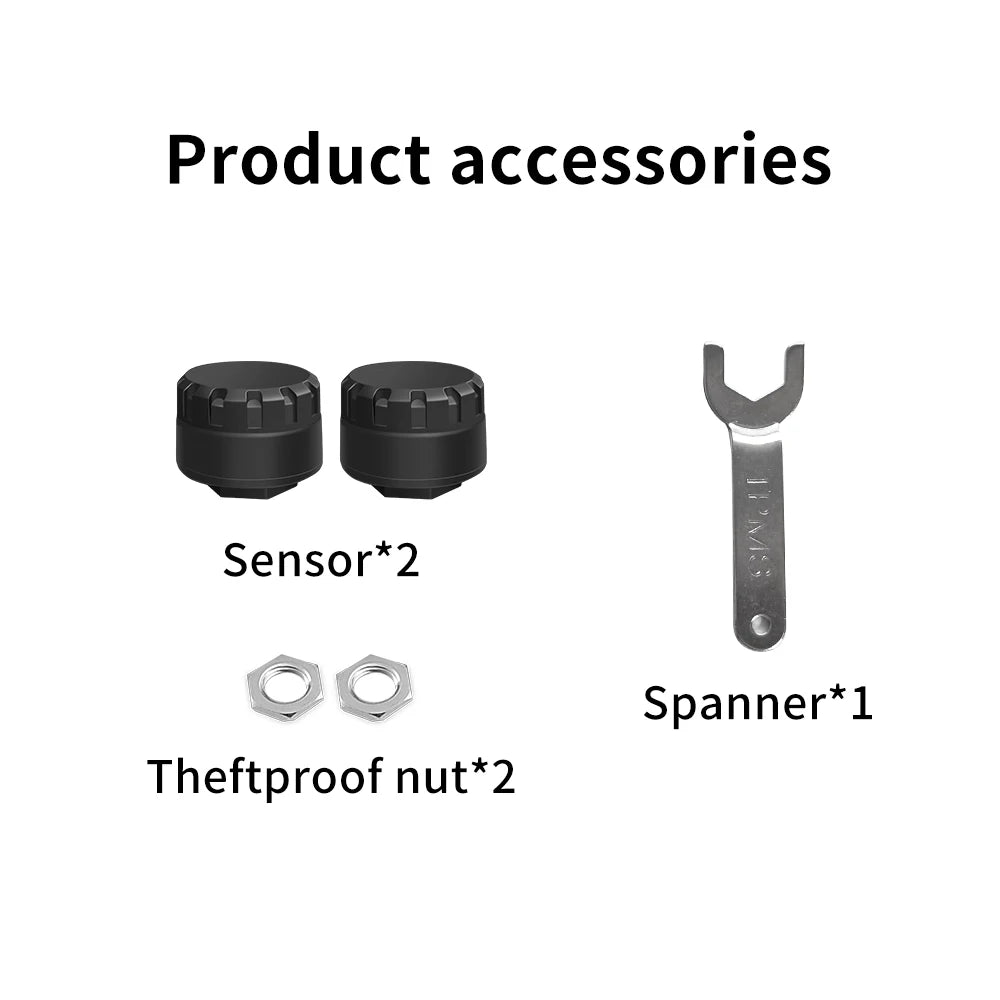 2026 Bluetooth External Tire Pressure Monitor BT TPMS Sensor For Motorcycle Car Van RV and Truck APP View 6 Major Abnormal Alarm - AliExpress 34