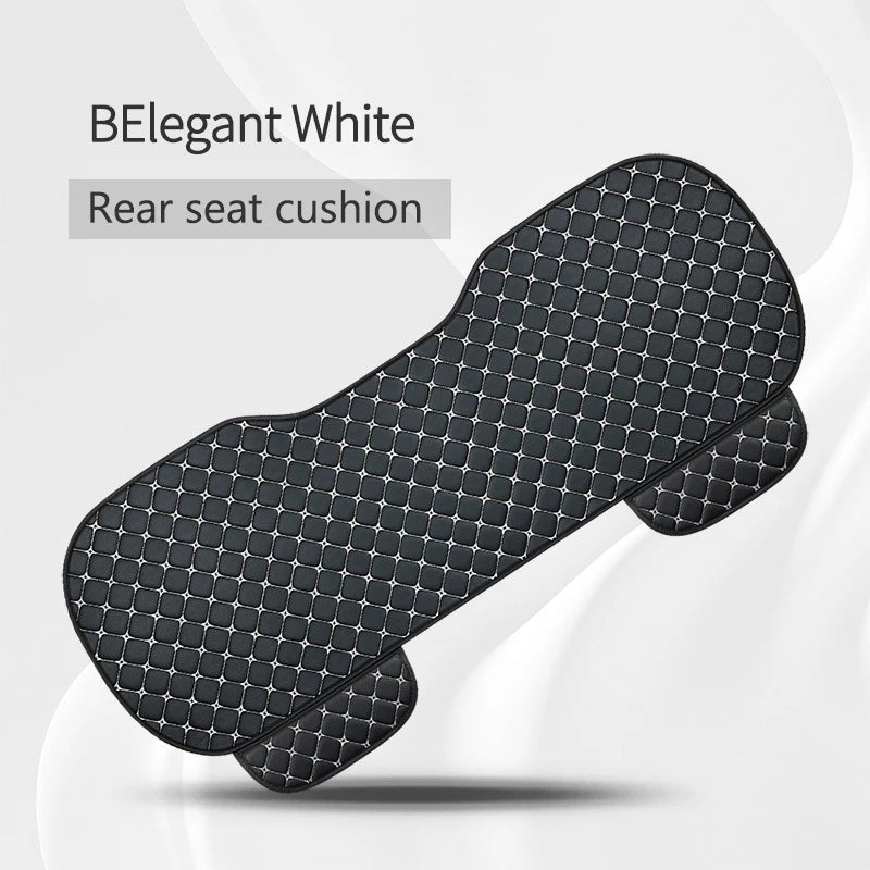 Car Seat Cover Universal PU Leather Seat Cushion Protective Cover Auto Protector Pad with Storage Pocket Four Seasons