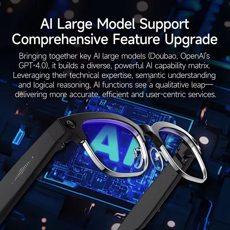 2026New AI Smart Glasses 8 Million HD Pixels Camera Photo Video Recording WIFI Transmission Sunglasses Call Music Play Men Women