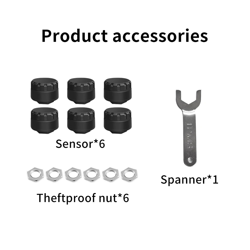 2026 Bluetooth External Tire Pressure Monitor BT TPMS Sensor For Motorcycle Car Van RV and Truck APP View 6 Major Abnormal Alarm - AliExpress 34