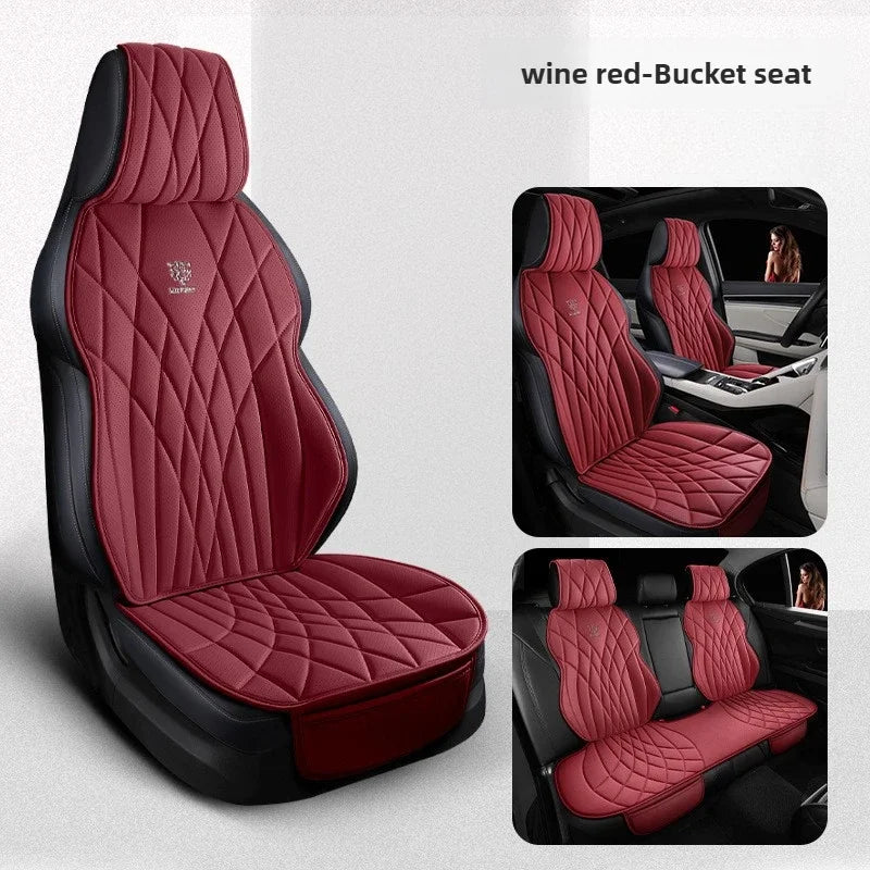 Universal Car Seat Cover Set Leather Car Seat Protective Covers Car Accessories Interior Comfortable Auto Seat Cushion Full Set