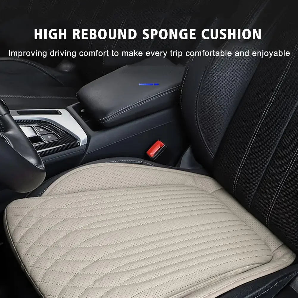54cm Universal Car Seat Cushion - Breathable Leather with Non-Slip Grip, High Rebound Sponge Support Pad for Commercial Vehicles