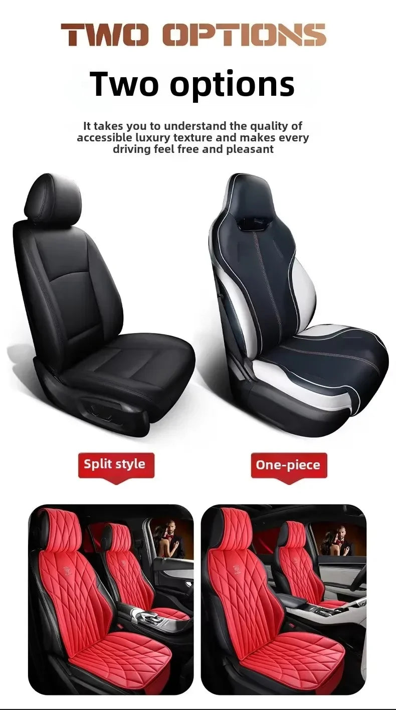 Universal Car Seat Cover Set Leather Car Seat Protective Covers Car Accessories Interior Comfortable Auto Seat Cushion Full Set