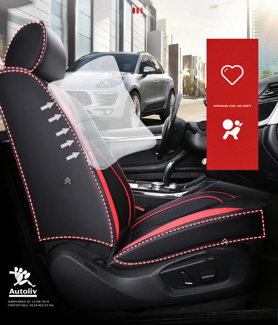 Universal Leather Car Seat Cover For Golf 7 Megane 4 Cupra Formentor Nissan Qashqai j11 J10 E90 Accsesories Interior Covers