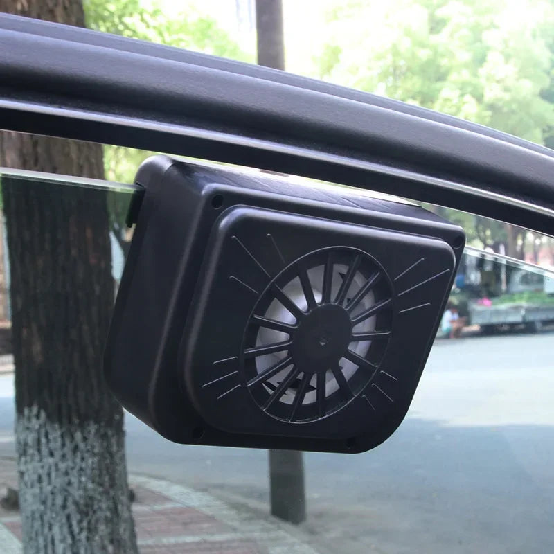 USB Solar Rechargeable Car Exhaust Fan 3 Head High Wind Air Circulation Cooling Ventilation Heat Dissipation Auto Vehicle Cooler