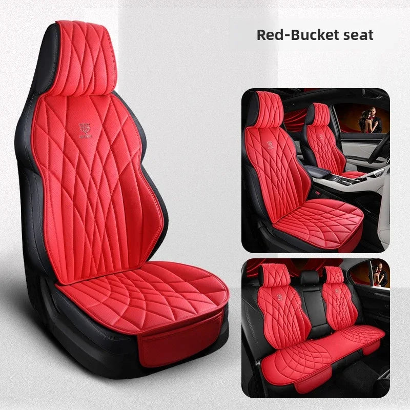 Universal Car Seat Cover Set Leather Car Seat Protective Covers Car Accessories Interior Comfortable Auto Seat Cushion Full Set