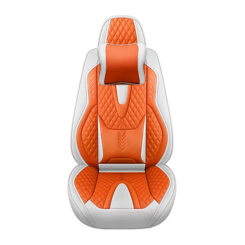 Universal Car Seat Kits Covers Durable ECO Diamond Lattice Quality Leather Seat Cover For 95% Sedan SUV 5-Seaters Car