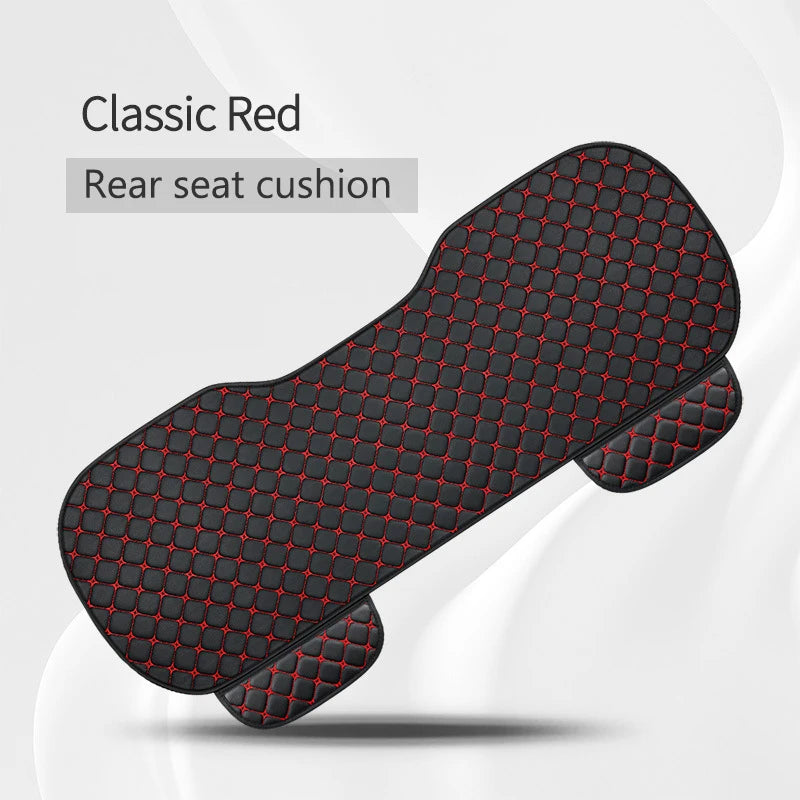 Car Seat Cover Universal PU Leather Seat Cushion Protective Cover Auto Protector Pad with Storage Pocket Four Seasons