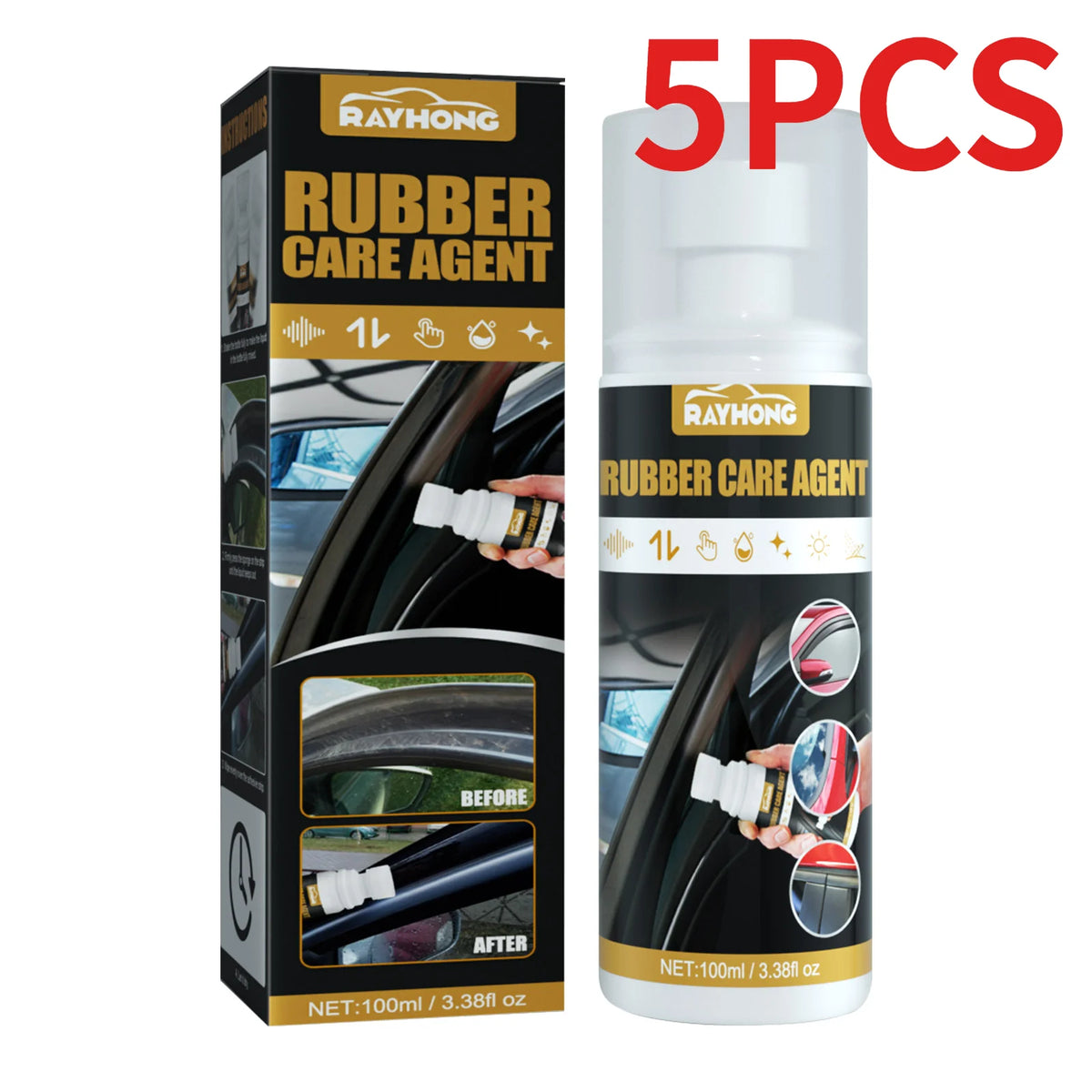 Car Rubber Curing Agent Renovator Care Spray Auto Liquid Wax Polishing Agent Care Agent Car Cleaner Protective Agent Car Care