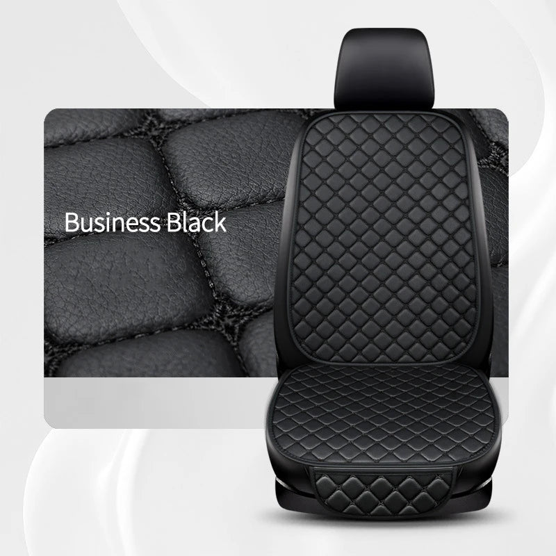 Car Seat Cover Universal PU Leather Seat Cushion Protective Cover Auto Protector Pad with Storage Pocket Four Seasons