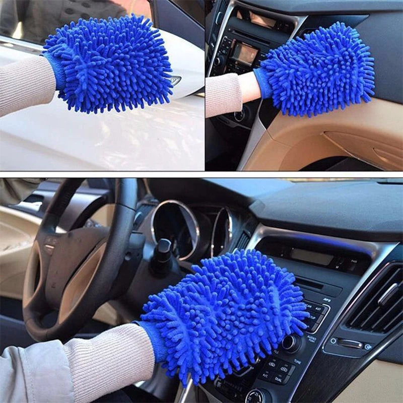 Waterproof Car Wash Microfiber Chenille Gloves Thick Car Cleaning Mitt Wax Detailing Brush Auto Care dusting gloves Glove