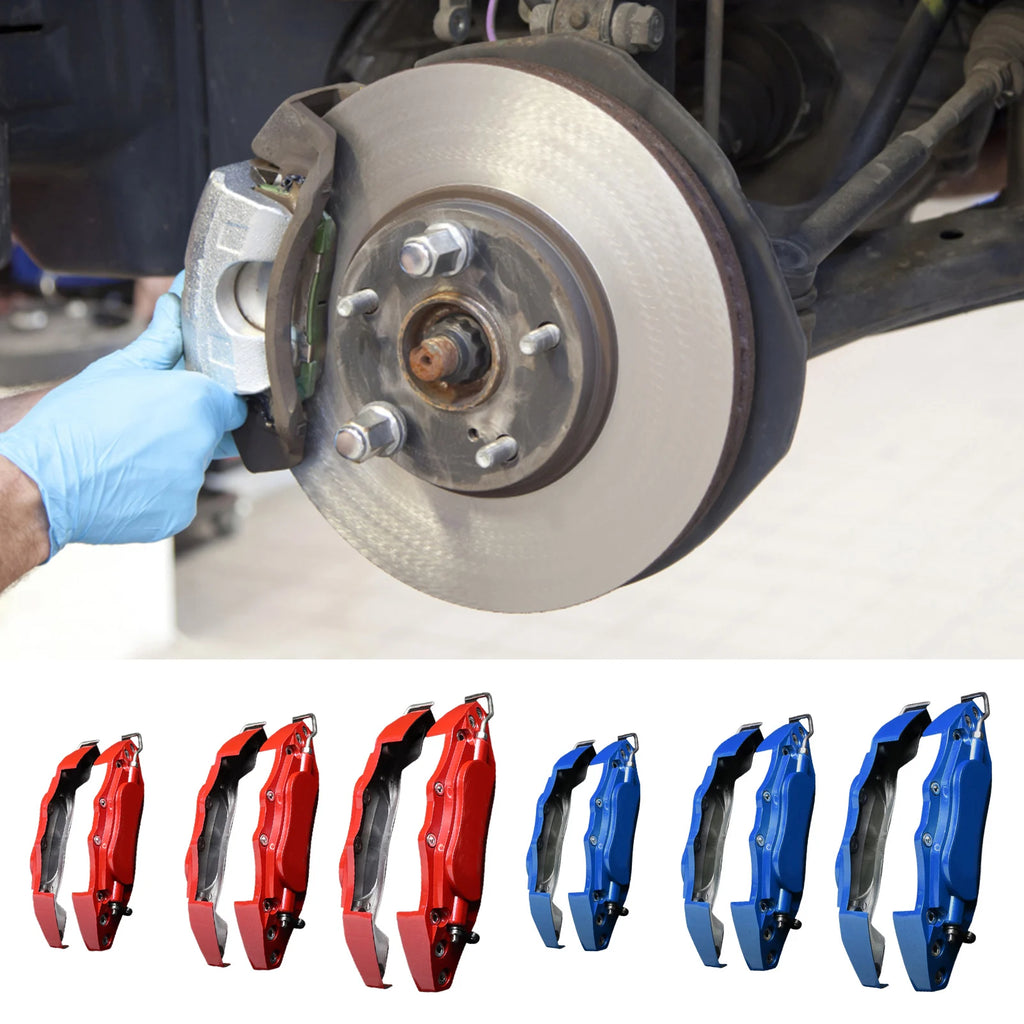 Car Brake Caliper Cover Aluminum Alloy Disc Brake Caliper Fake Covers Safely Protect Car Brake Calipers Car Wheel Modification