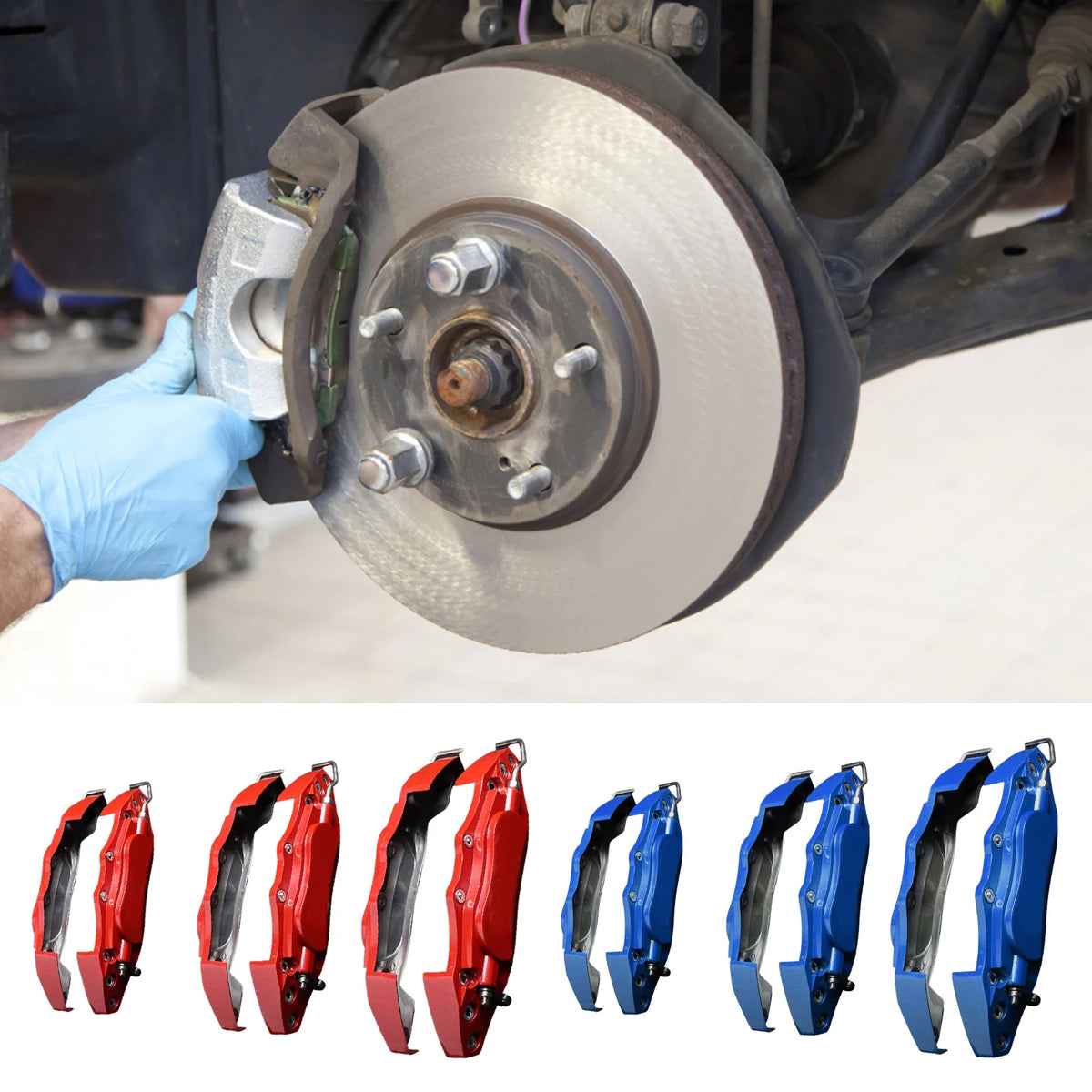 Car Brake Caliper Cover Aluminum Alloy Disc Brake Caliper Fake Covers Safely Protect Car Brake Calipers Car Wheel Modification