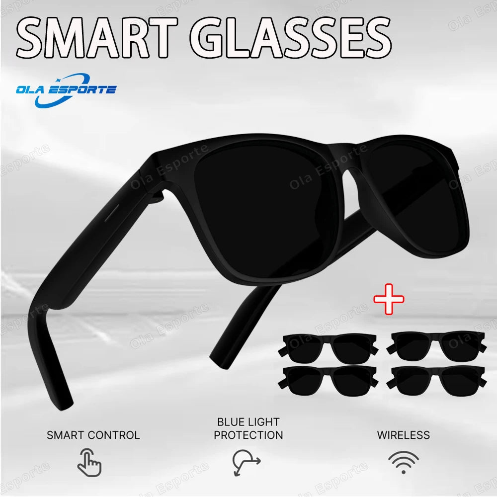 2026 AI Smart Glasses Multifunctional Camera Bluetooth Call Voice Assistant Control Music Player UV Polarized Outdoor Sunglasses
