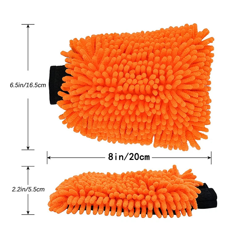 Waterproof Car Wash Microfiber Chenille Gloves Thick Car Cleaning Mitt Wax Detailing Brush Auto Care dusting gloves Glove