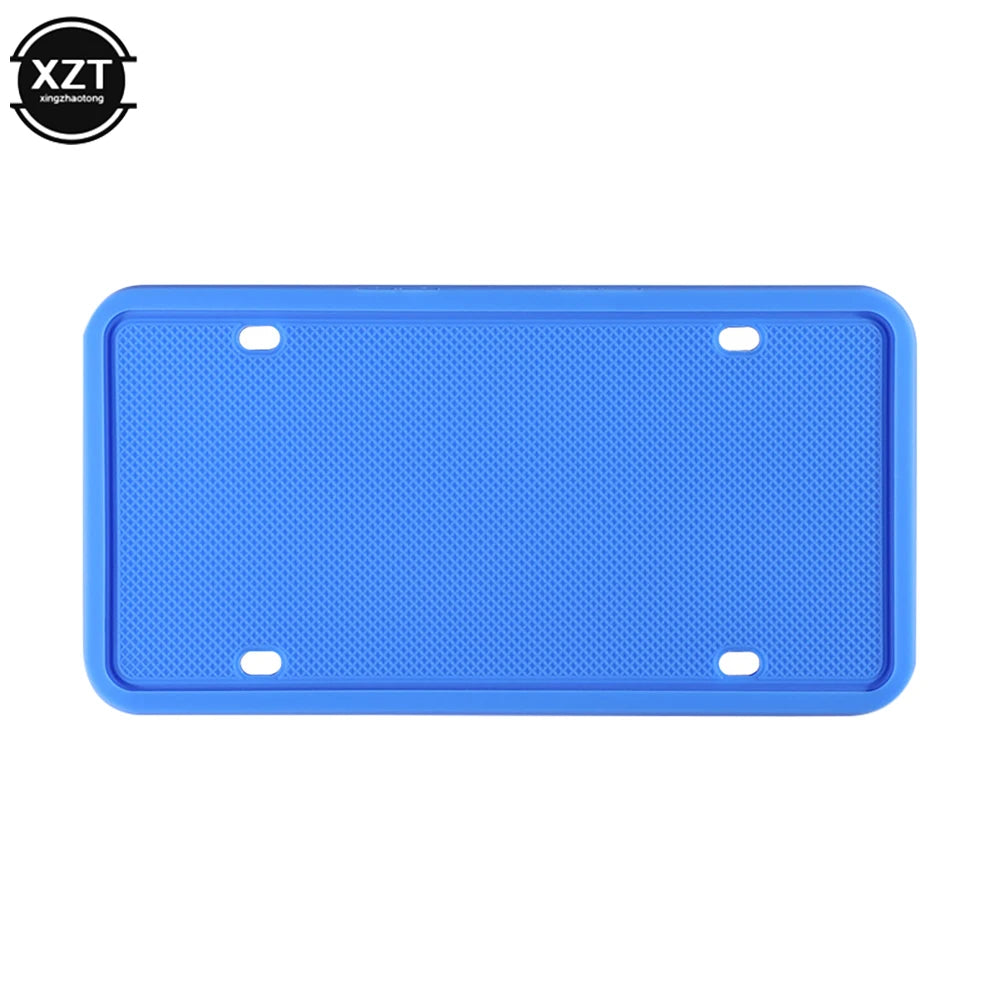Car Silicone License Plate Frame Kit Detachable Waterproof Screw Mounted Number Plates Holder Bracket  for US Canada Automobile
