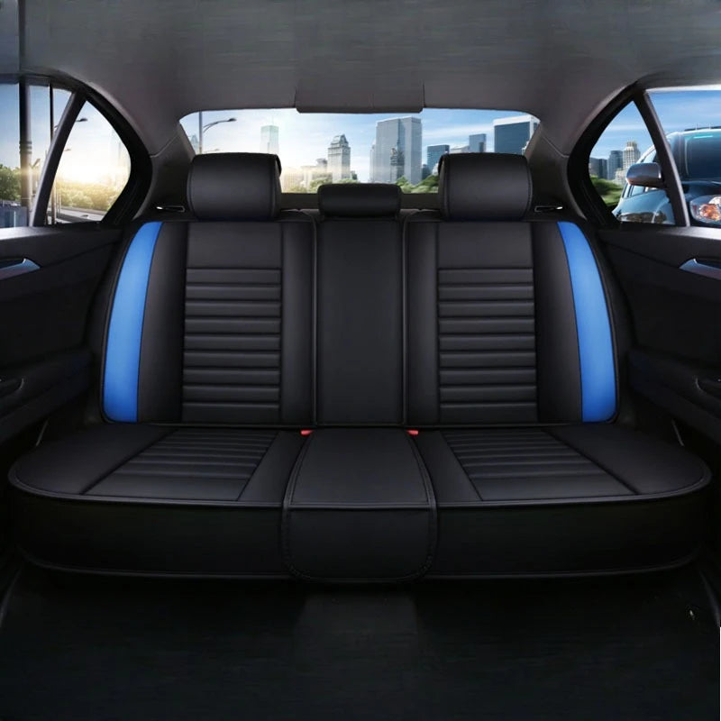 Universal 5-Piece Car Seat Covers Set, PU Leather for Year-Round Comfort & Durability, Form-Fitting Design Fits 95% of Vehicles