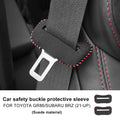 Universal Car Seat Belt Buckle Clip Protector leather Interior Button Case Anti-Scratch Cover Safety Accessories Small Size