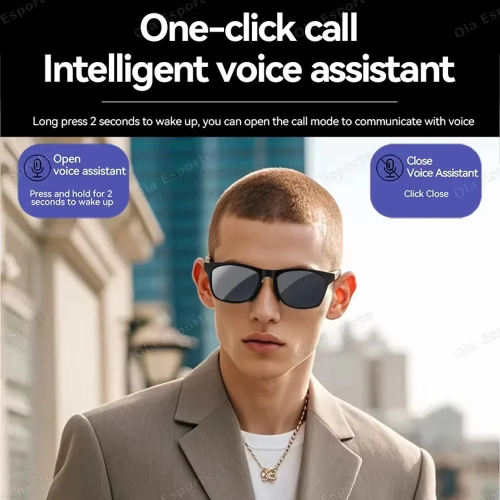 Lenovo   AI Smart Glasses 8K Camera Touch Control Photo Video Recording Voice Assistant Translator Music Bluetooth Sunglasses